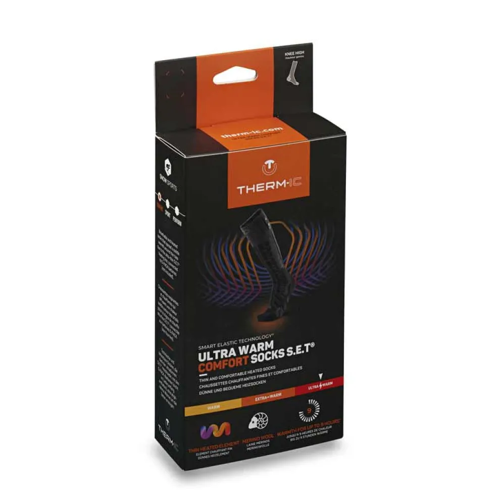 Therm-ic Heated ski socks - Ultra Warm Comfort S.E.T® Black Hot